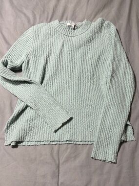 Madewell Textured Crewneck Sweater - Mint
